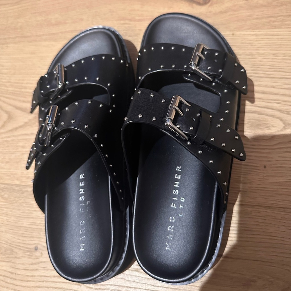 Marc Fisher LTD Women's Agusta Sandal leather lug sole thick straps Sz 7.5 NEW - Picture 12 of 12